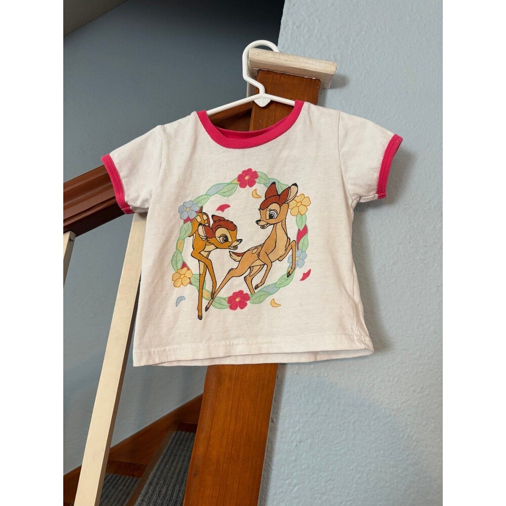 Disney Vintage Bambi Shirt 24 Mths Eyelet Floral White Classics